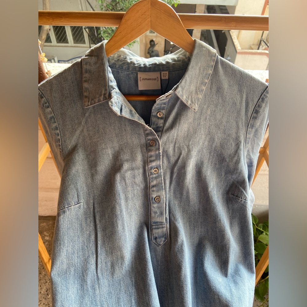 Junarose Denim  Dress. Size- 38 - Picture 6 of 8